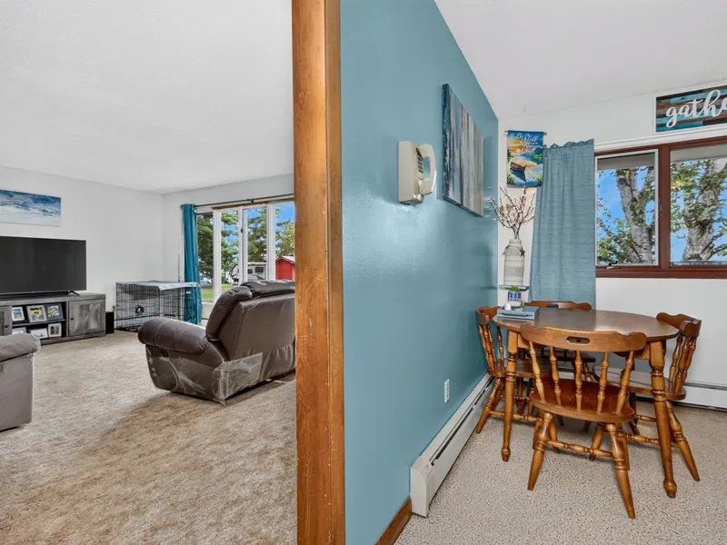 Kitchen counter and dining area