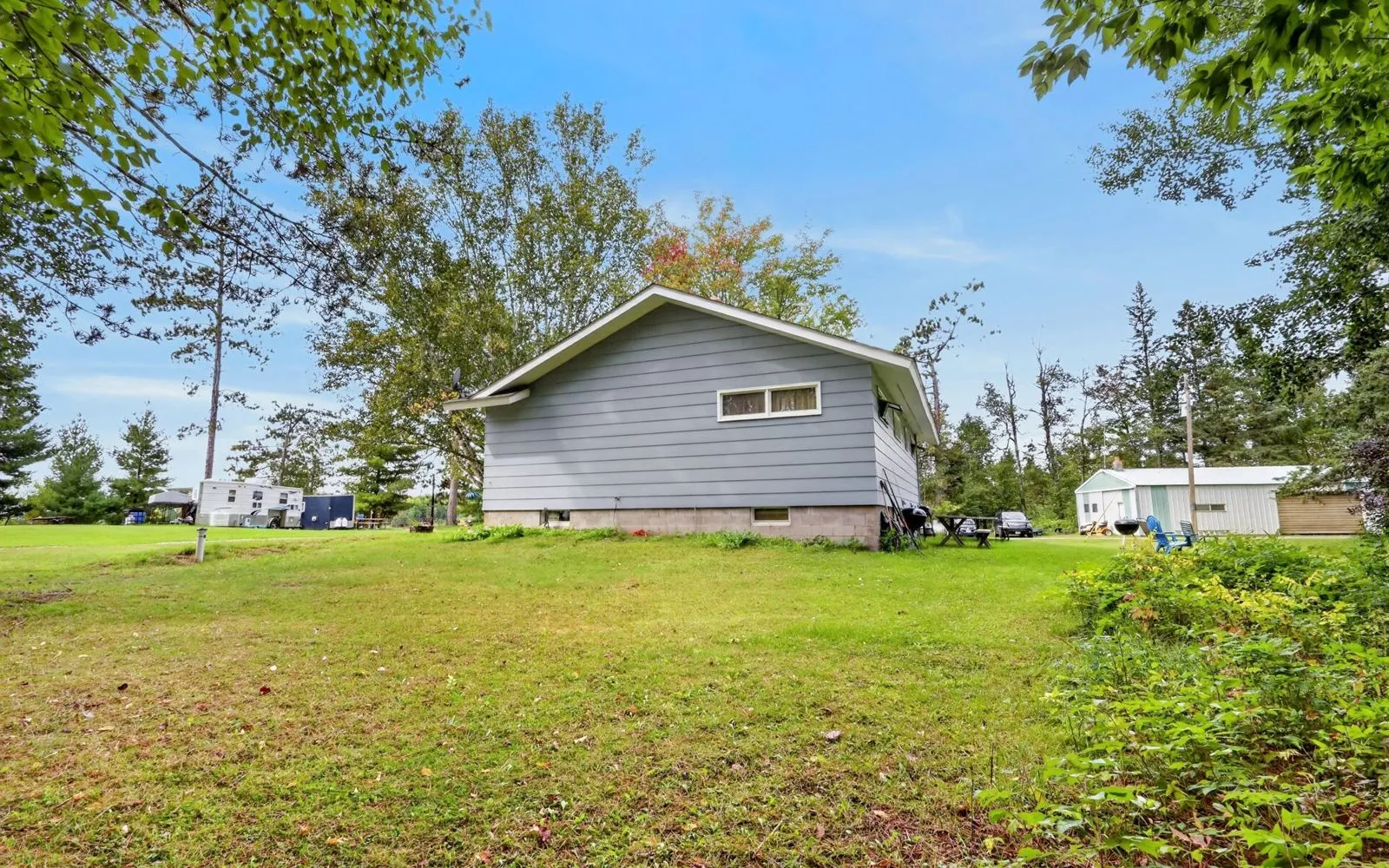 House exterior near the trees