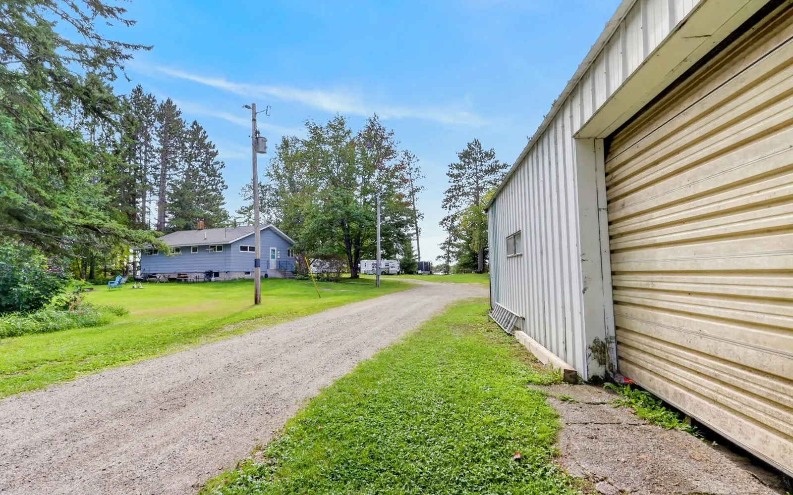 Garage and house exterior