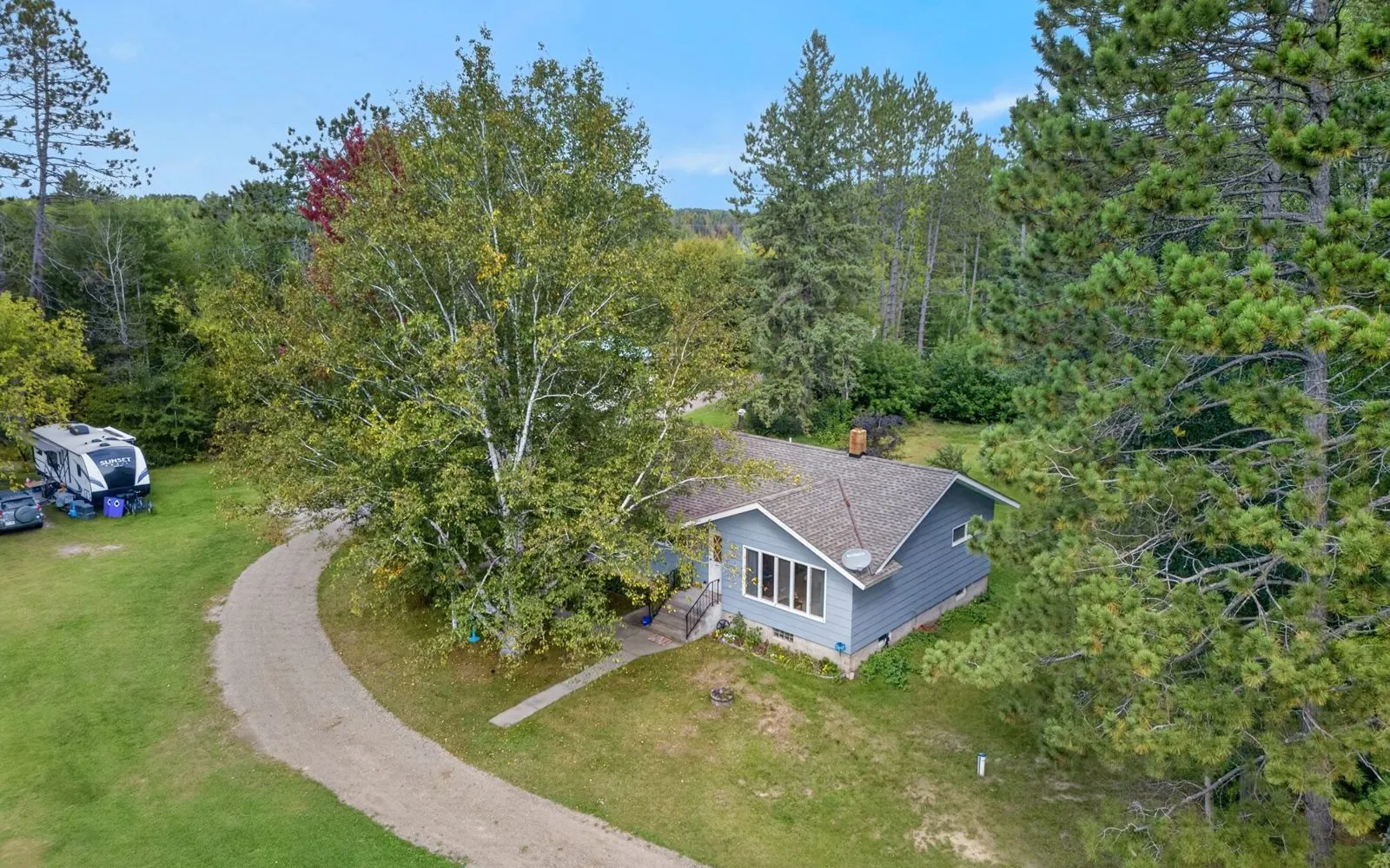 Aerial view of the grounds